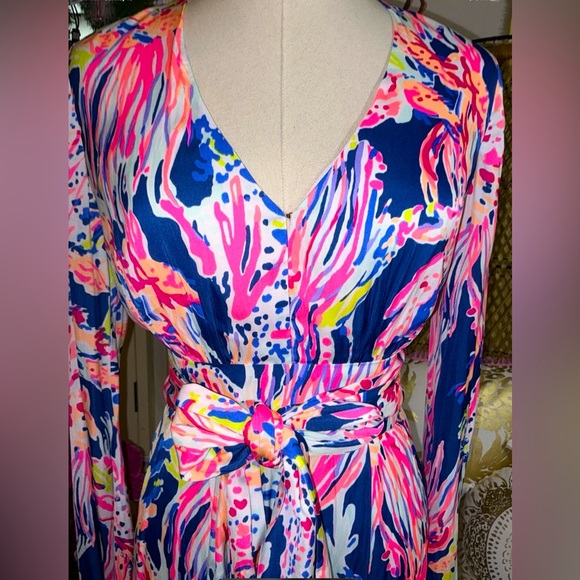 Lilly Pulitzer NWT 🦄 GLORIA Romper Indigo Sunken Treasure 🦄 - Picture 15 of 16